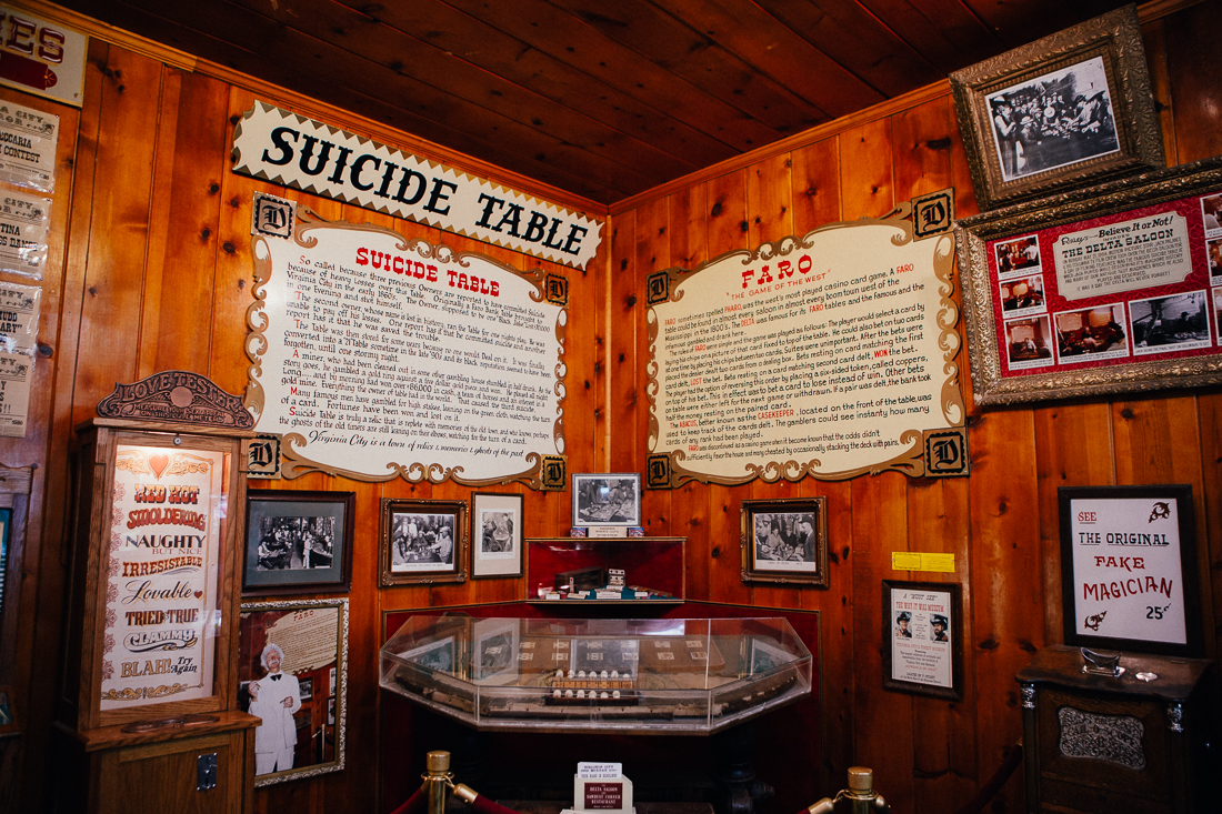 I stopped at the Delta Saloon to check out the famous suicide table... 