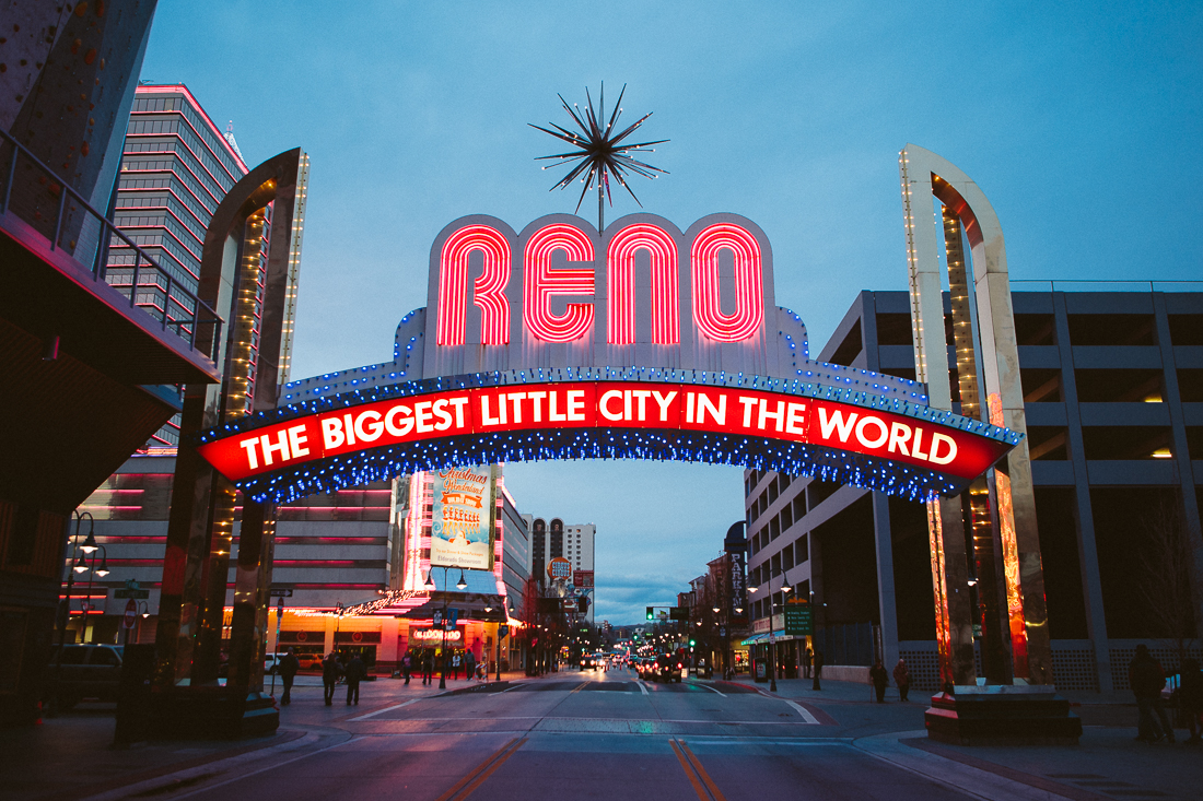 The downtown strip. They say "Reno is so close to Hell, you can see Sparks!" (Sparks is the next town over, haha)