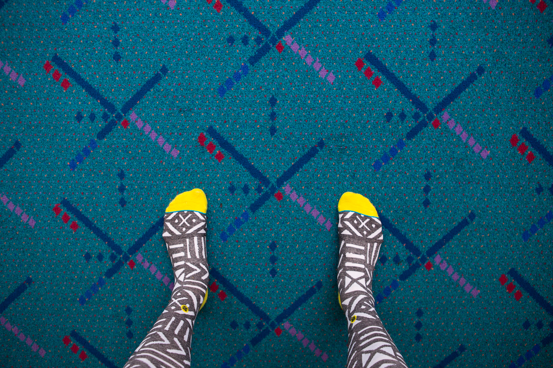 On my way out of town I stopped by the airport PDX. This carpet has gained somewhat of a cult following from it's interesting design. It's due to be replaced pretty soon, so of course I had to get a POV shot #FromWhereIStand before it's gone! 