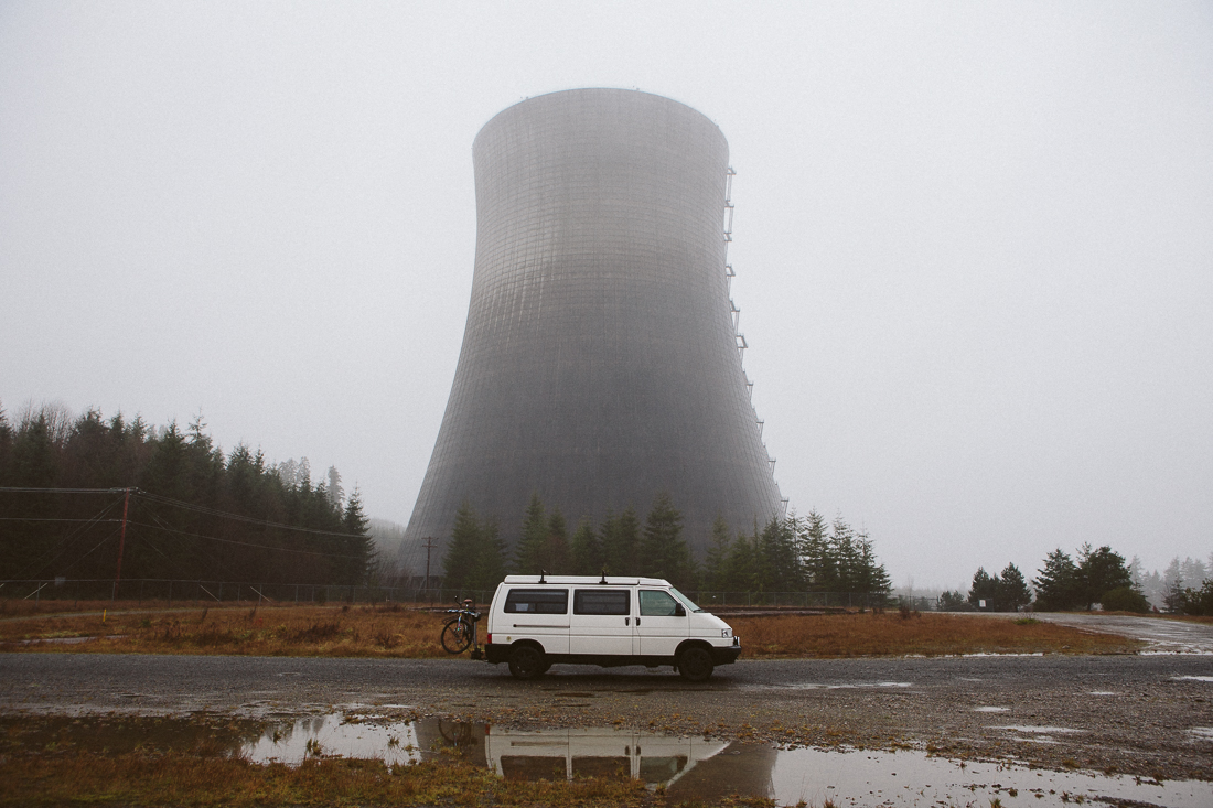 This is an abandoned nuclear power plant. I accidentally stepped in that radioactive puddle, and now am concerned I'll be glowing at night.