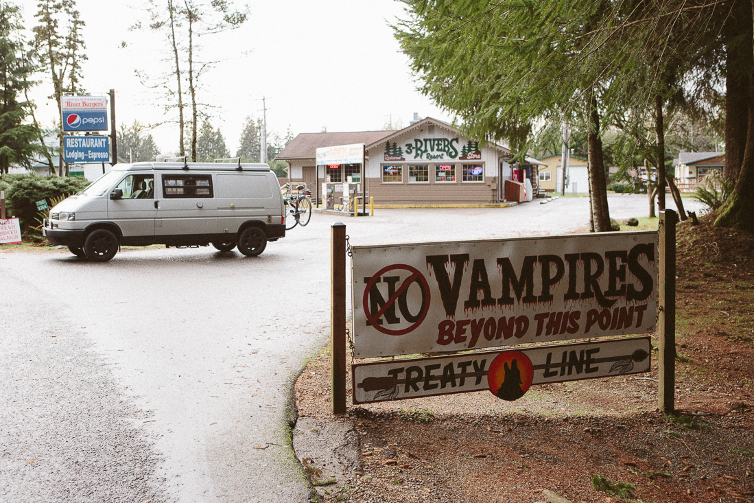 I honestly didn't know what was going on when I drove past this sign. Out in the Washington country there was a lot of weird redneck stuff going on, but this was just too bizarre. It turns out this is where they filmed the Twilight Saga movies, and lots of fans visit. 