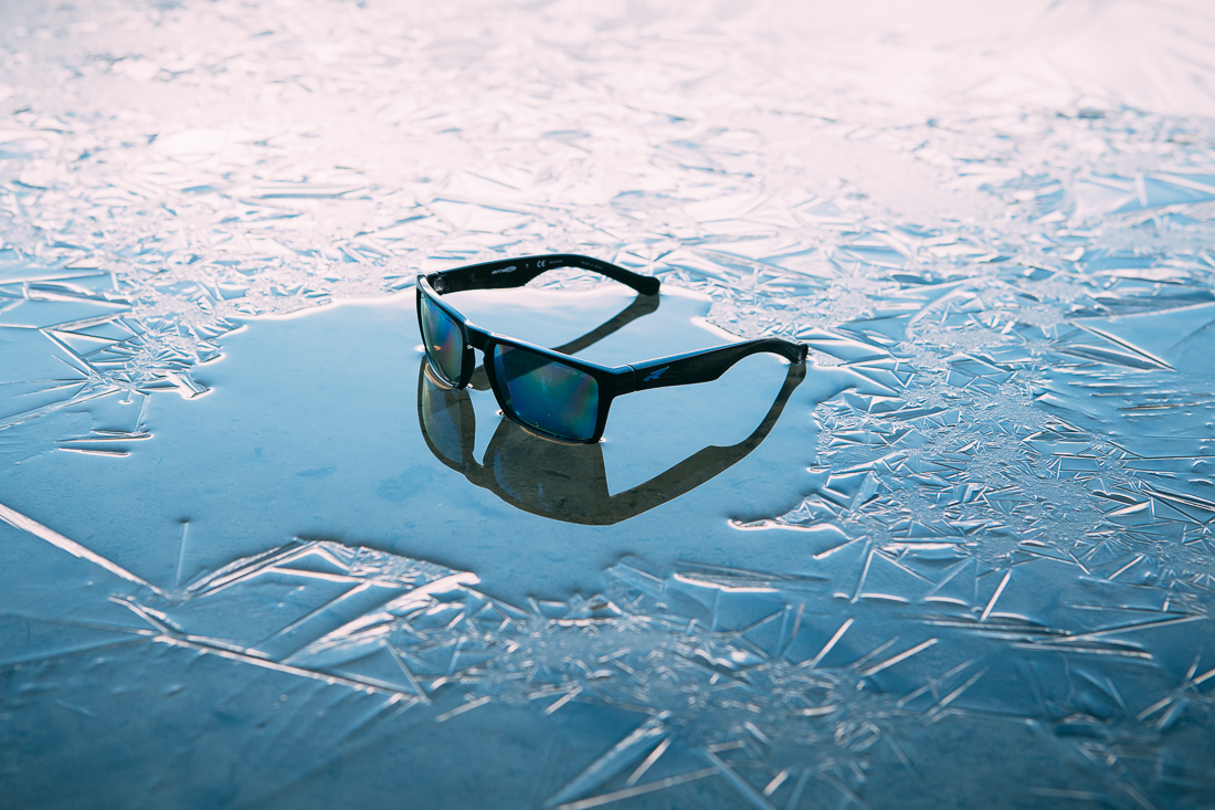 The water's edge had an amazing thin ice layer, making a super unique product shot. To check out the details of this Arnette sunglass- CLICK THIS