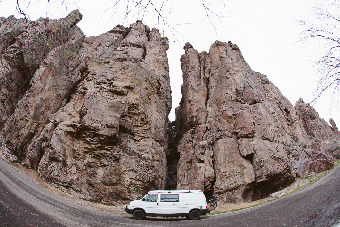 Day 47 / Mile 4785. Traveling across Idaho was fairly flat and lackluster, then this canyon opened up with some amazing cliffs. 