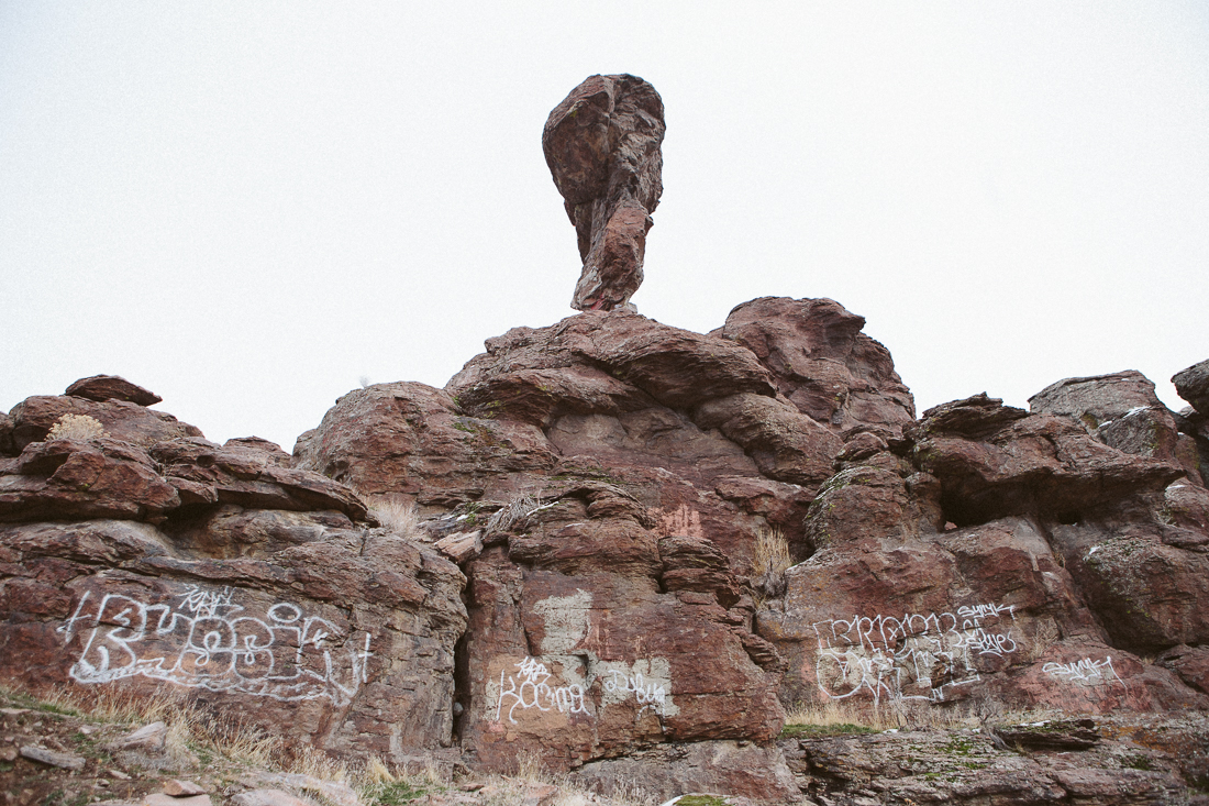Now this kind of graffiti really makes me mad. Why would you deface nature like this?!?! I wish Rocky Balboa was here to fight the Russian who painted it. 