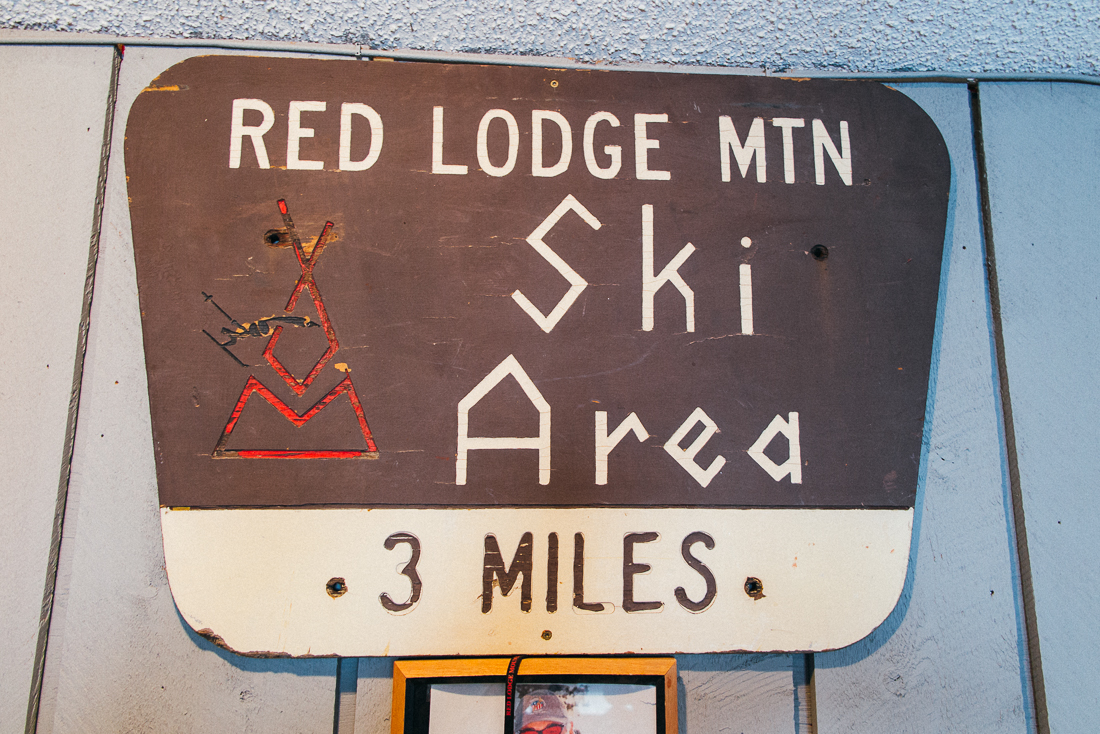 We went up to the ski resort just to check it out. I love this old-school sign for it. 