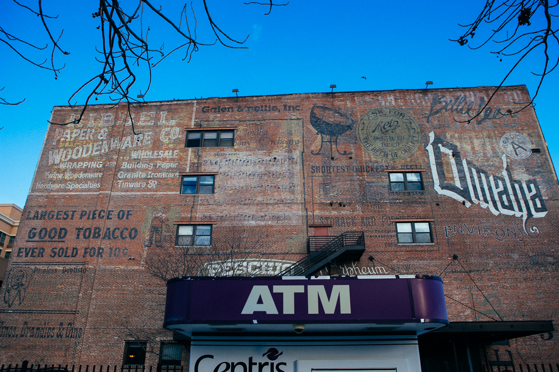 To make the most of my massive detour I rolled around downtown Omaha for a few minutes. I can't tell what is the original signage on this wall and what is new and intentionally aged to look historic. Classic hipster artist move, you can't fool me. 