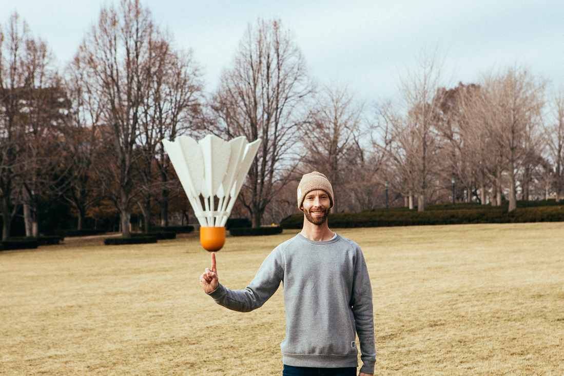 Over at the Nelson-Atkins Museum of Art are the worlds biggest shuttlecocks designed by Claes Oldenburg. Anybody have a connection to the Harlem Globetrotters, cuz I got skills here. I'm really tall and would dunk over anybody, because this sculpture is 20' in height. 