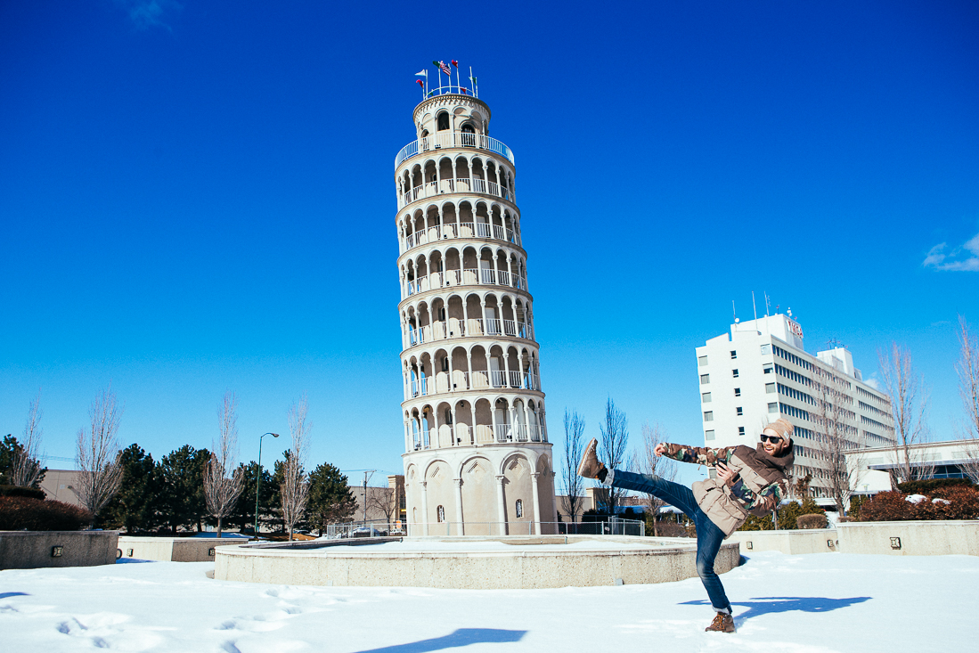 I was full of energy and the 1st thing I did when I got in town was Chuck Norris roundhouse kick that tower. HIYA!