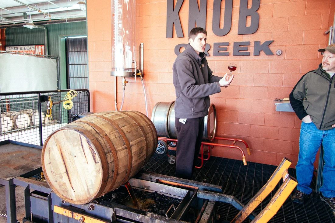 We cracked open a barrel and had the first taste from a 9-year. 