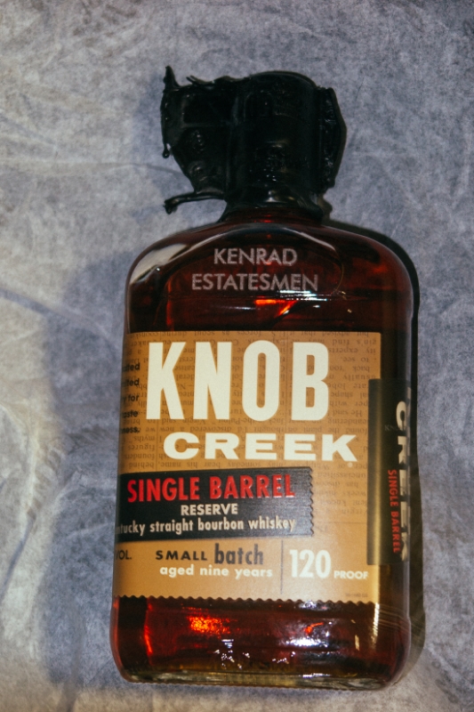 Back in California are a few gentlemen known as the Kenrad Estatesmen, who periodically host a "whiskey social". I spent a week's worth of grocery budget on this special gift, which I'm excited to share when I finish this cross-country tour!