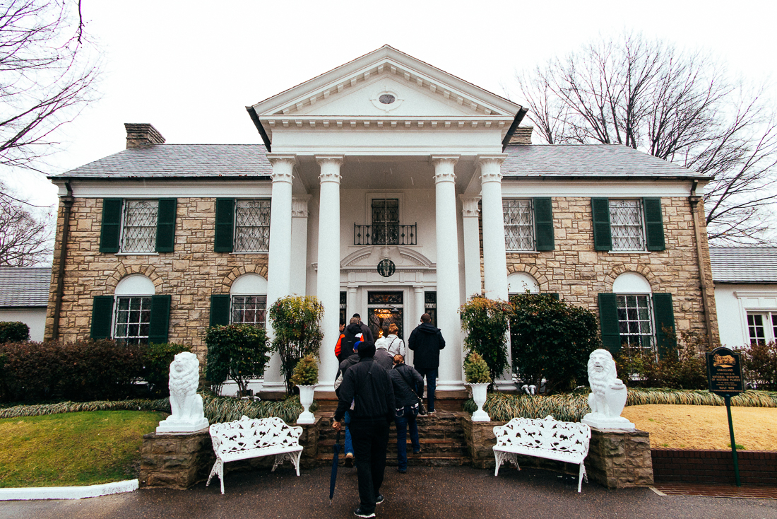 Over in Memphis is Elvis Presley's old mansion, Graceland.