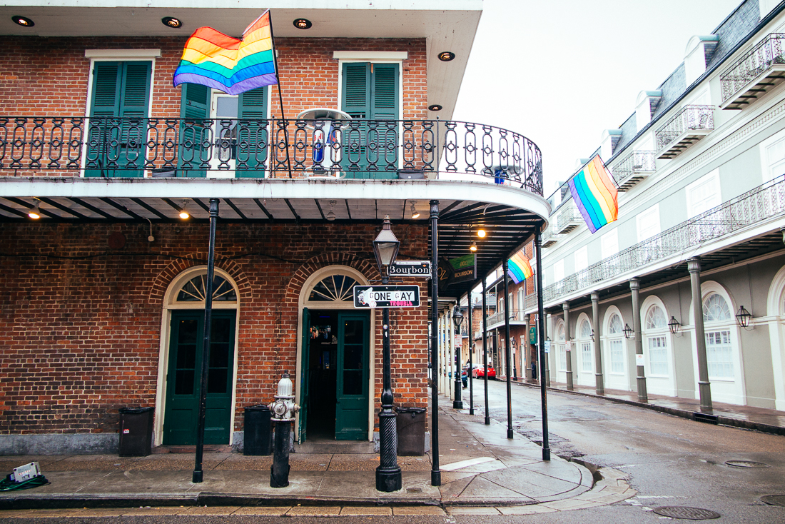 I explored the famous Bourbon street in New Orleans. A local shouted at me in anger for taking a photo of this funny sign outside a gay bar, I then aimed my camera at them and they flipped me 'the bird'.