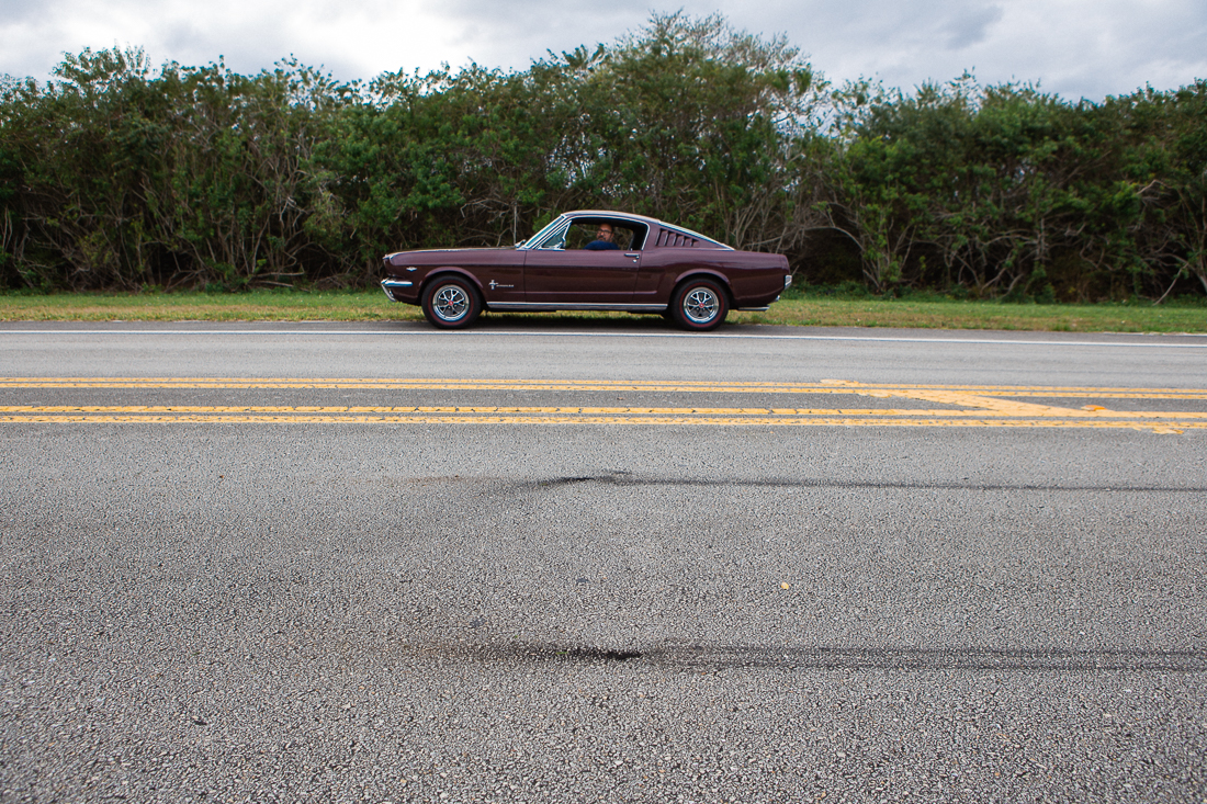 Those are brand new Red Line tires she's wearing, so that's about $100 bucks worth of rubber left on the street. 