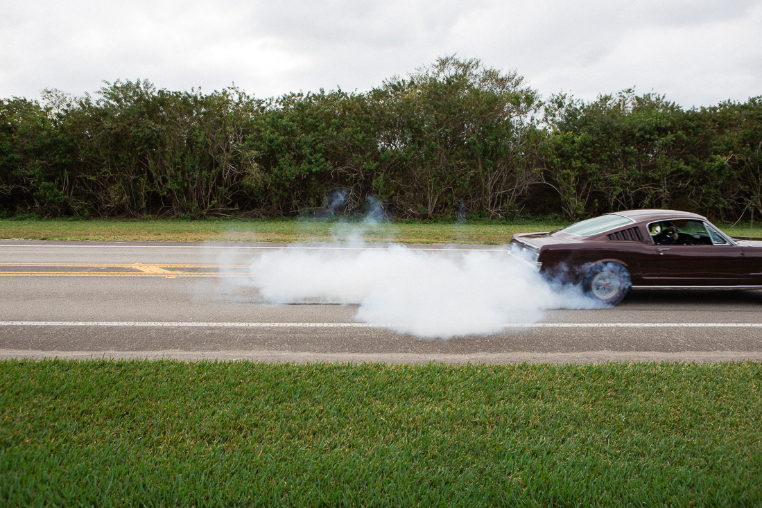 ...and she got warmed up real quick, burnt some rubber!