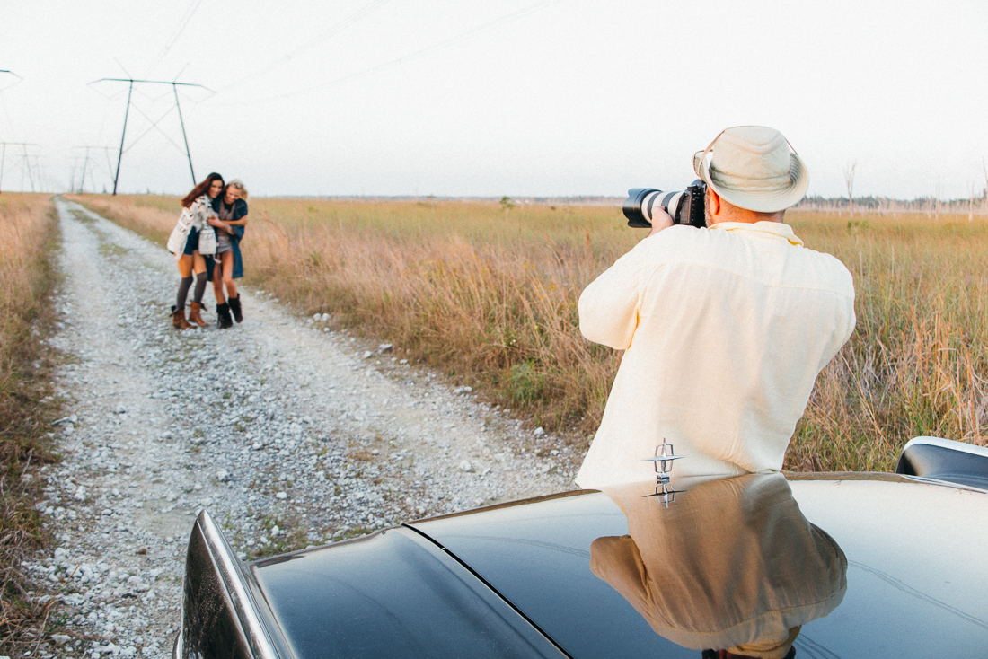 Behind the scenes on a fun set.