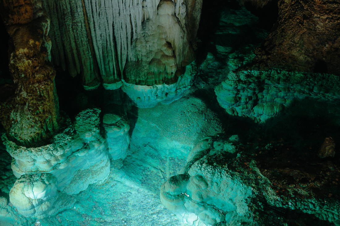Over the years their Wishing Well's donations have tarnished the color of the rocks into a beautiful turquoise tone.