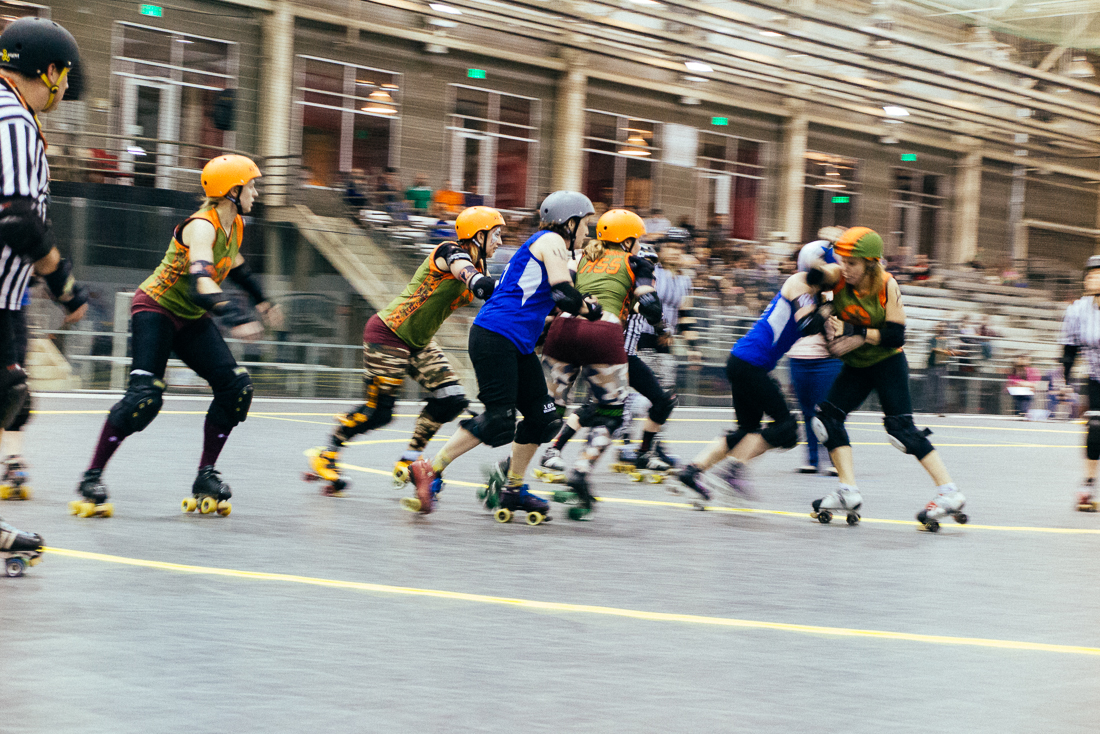 These girls aren't wimps, they smash each other for fun.