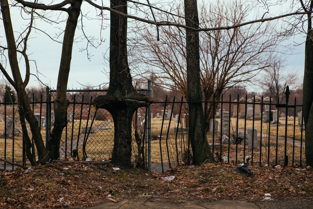 In a sketchy neighborhood in Southwest Philly is a equally sketchy cemetery.