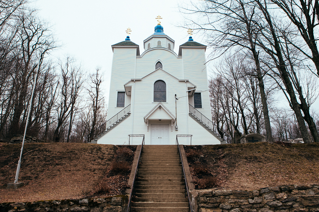 The movie Silent Hill was filmed here. This church is one of the couple buildings that remain.