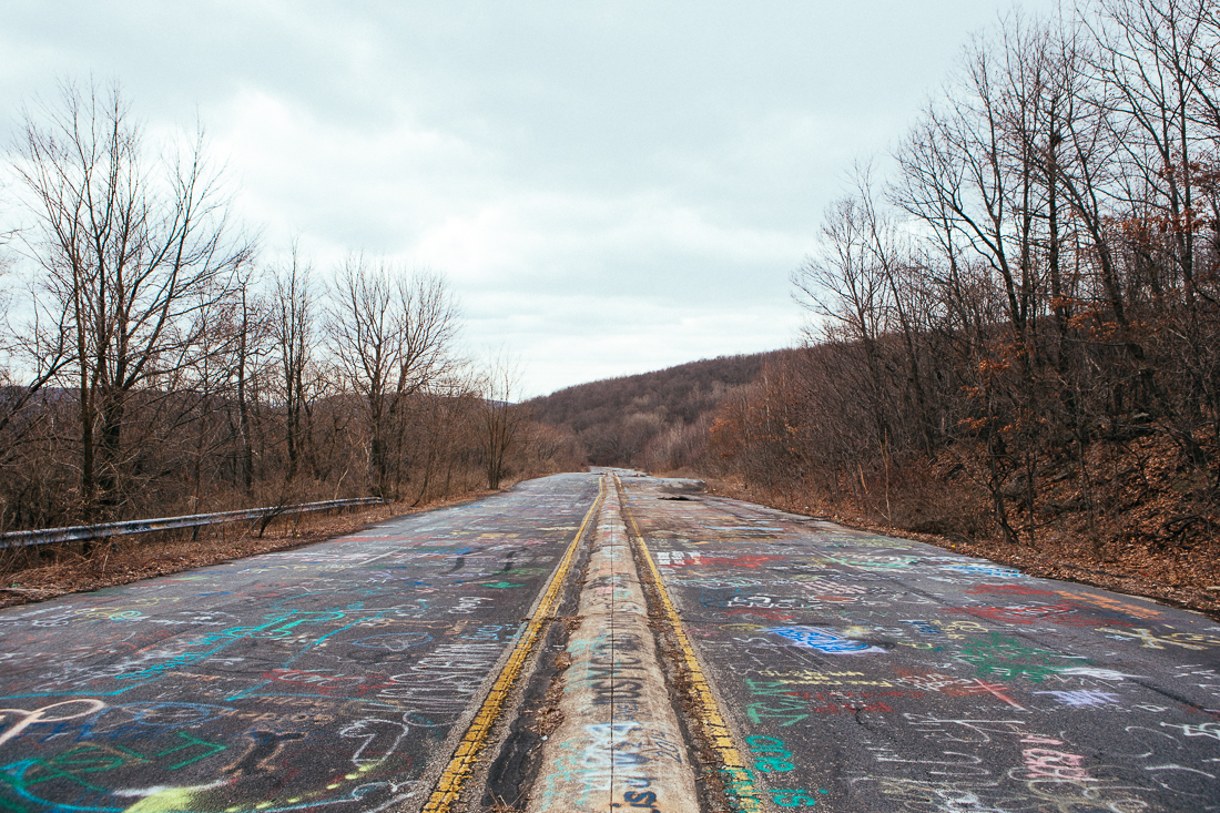 Guess what this stretch of road is nicknamed? Give up, the "graffiti highway".
