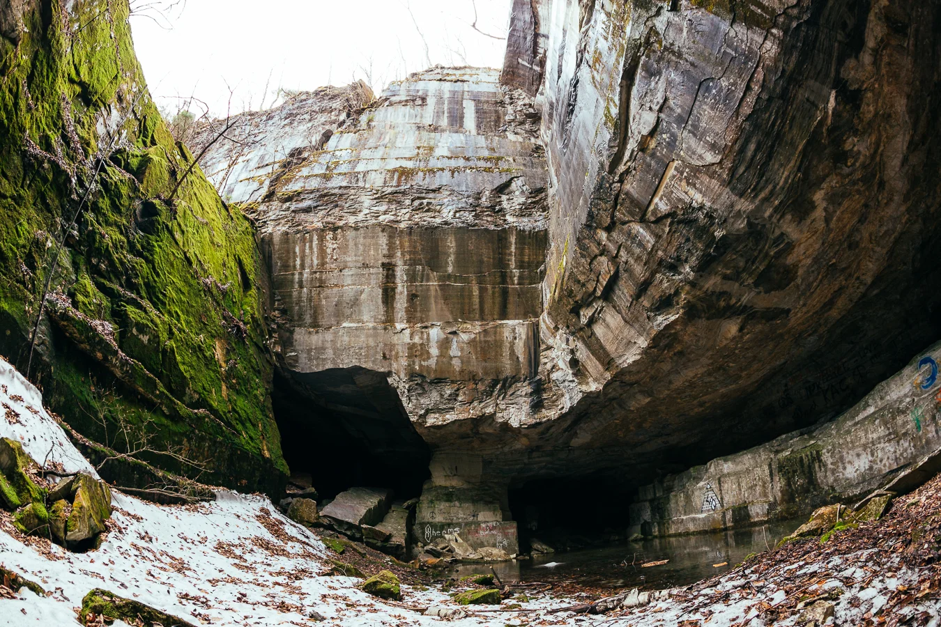 This open shaft is about 150' to the top, and a dead end.