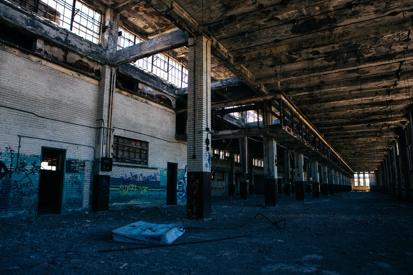 The typical sketchy abandoned building where you have to watch your back, and step.