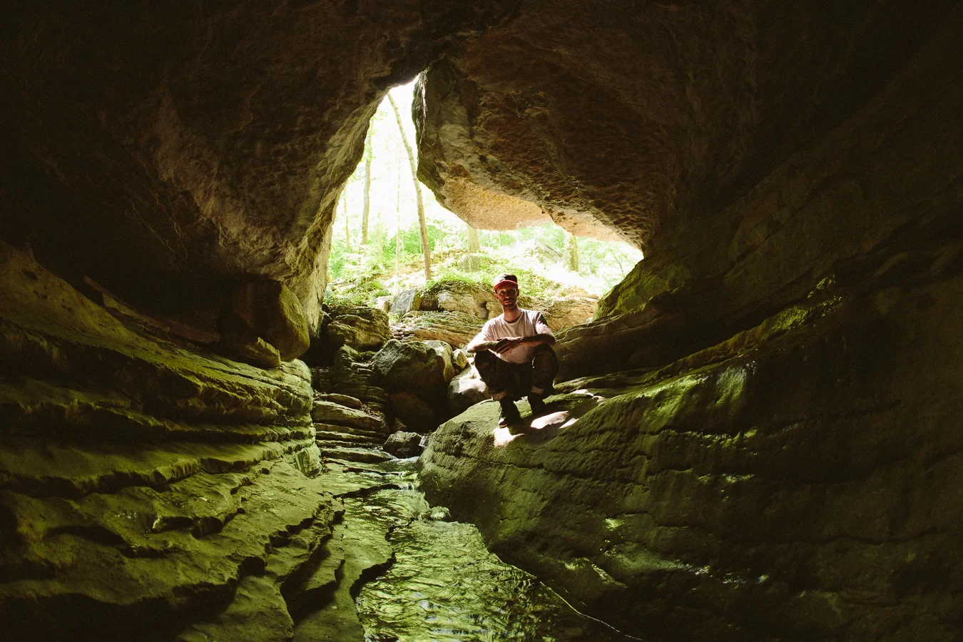 This cool little cave got me warmed up for the main spot further along&nbsp;the creek.