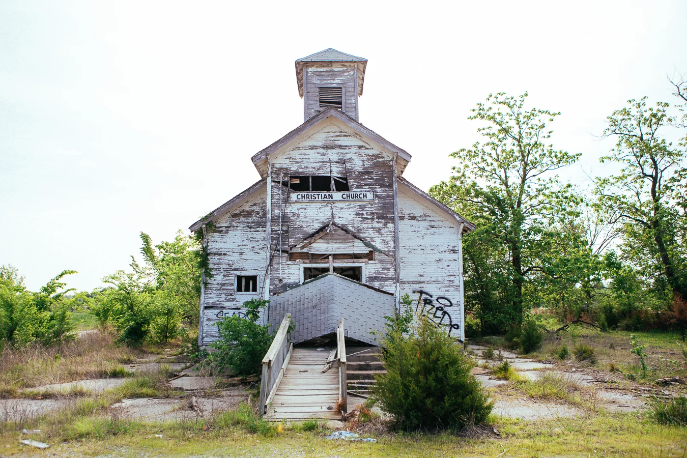 Maybe the church goers didn't pray enough or the town would still be inhabited.