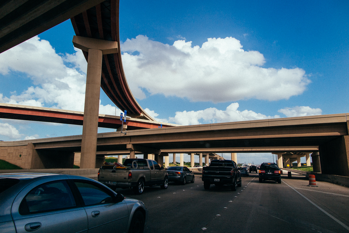 Driving through Dallas reminded me of Los Angeles, except more pickup trucks are on the road here.