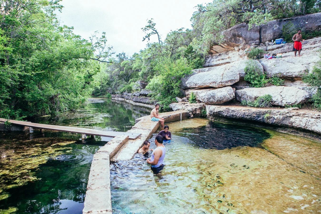 This appears to be a mellow swimming hole in the creek...