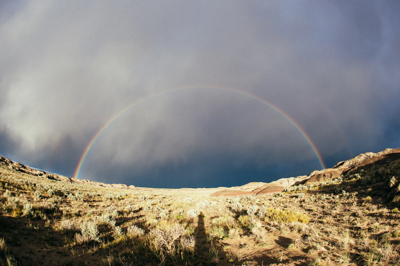 At least I got this full rainbow photo, kind double-rainbow actually!