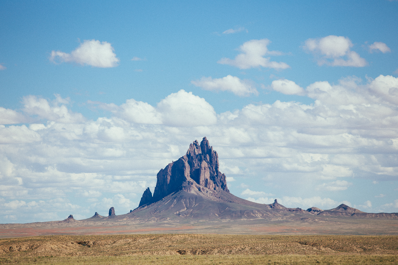 Shiprock. There are no rivers or ocean for days, so I could see how you could get this formation confused for a boat.