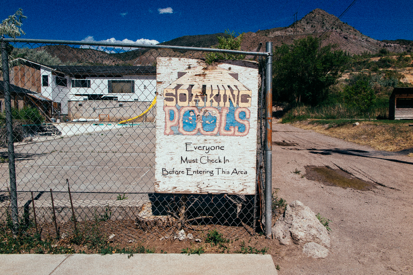 Along the route was Mystic Hot Springs. The place was a classic dive, and had a really cool character because of that.