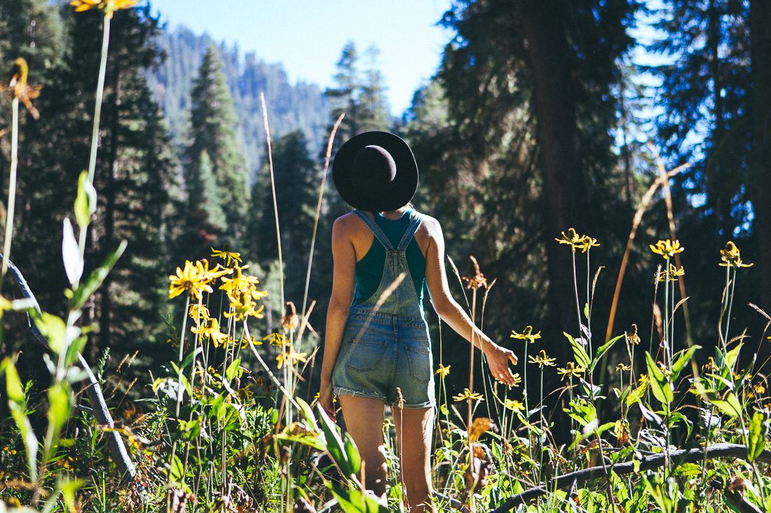 Frolicking in the flowers with friends.