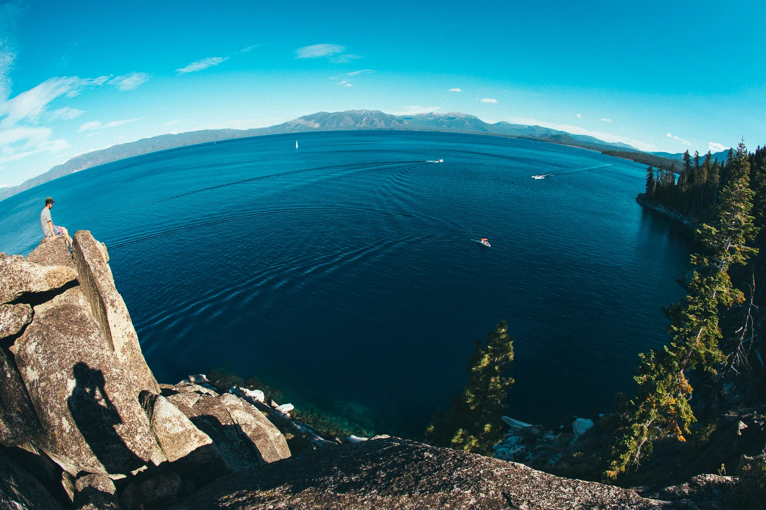 Even though I lived all over Tahoe from 1991-2006, I had never been down to the shore of DL Bliss state park. Maybe since I'm getting more comfortable with heights it makes sense now.