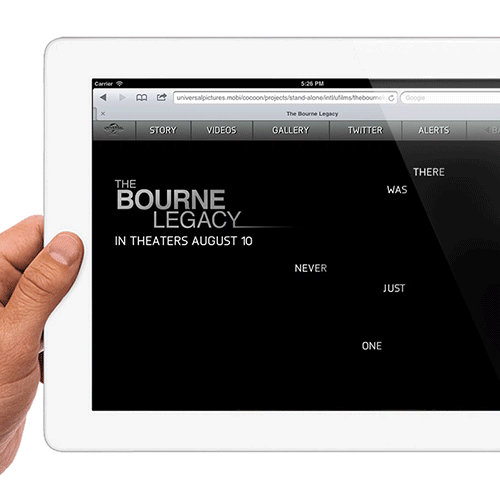  The Bourne Legacy website ⟶ 