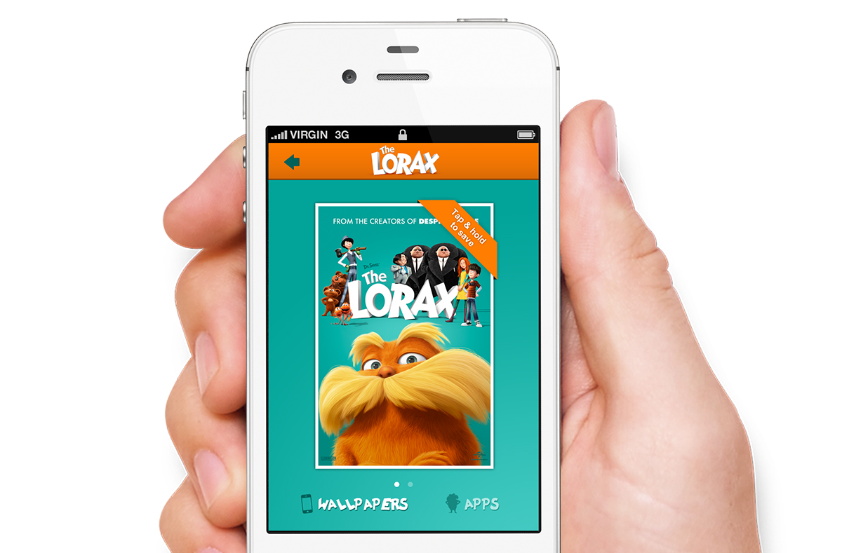 The Lorax downloads iPhone screen.
