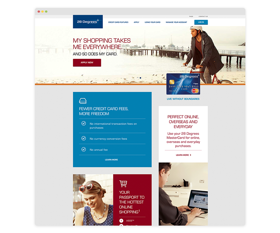 Before: The homepage before the redesign.
