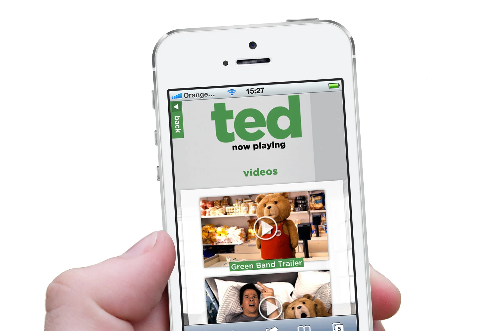 Smartphone: movie trailers.