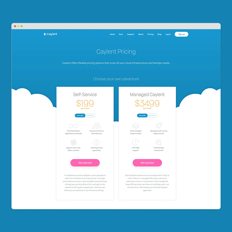  Caylent pricing page ⟶ 