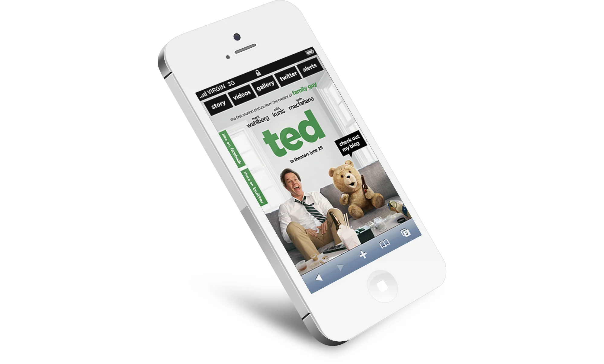 Smartphone: home screen.