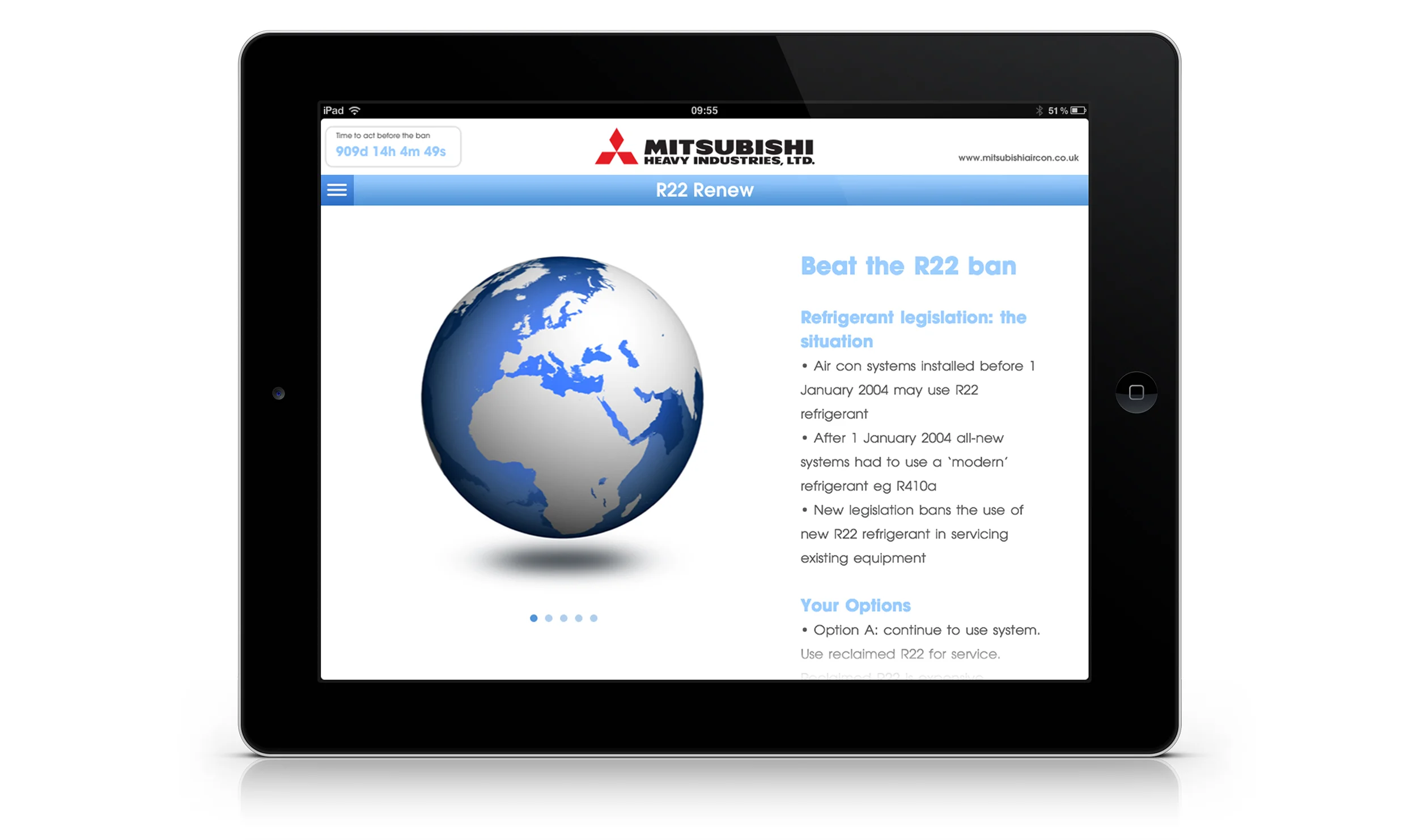 Information about the (then) upcoming UK legislation which would ban the use of R22 refrigerant.