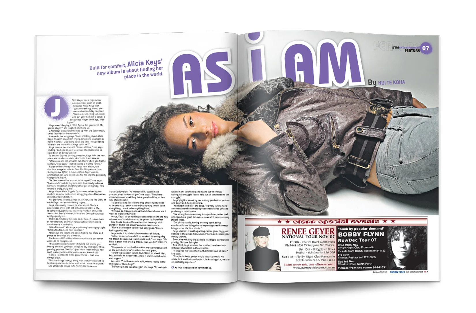 Article design for STE Magazine. Designed at The Sunday Times , Perth, 2010.