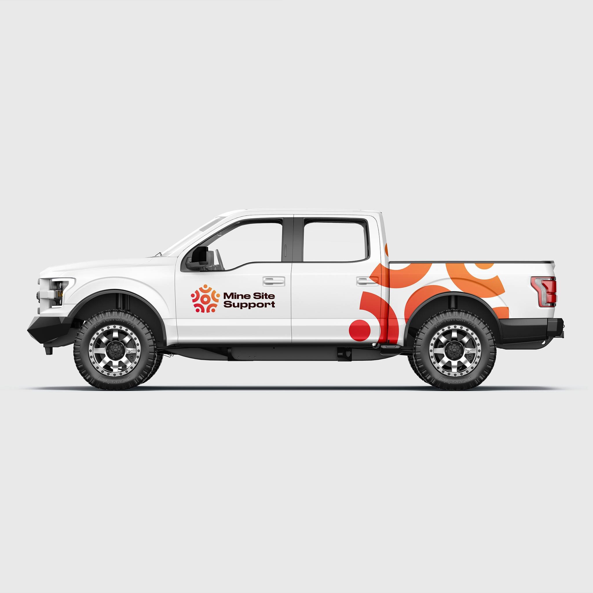 Vehicle signage mockup designed for Mine Site Support, an indigenous-owned and operated business providing safety and operational services for tier 1 mining companies and contractors in West Australia.
&bull;
&bull;
&bull;
&bull;
#branding #graphicde