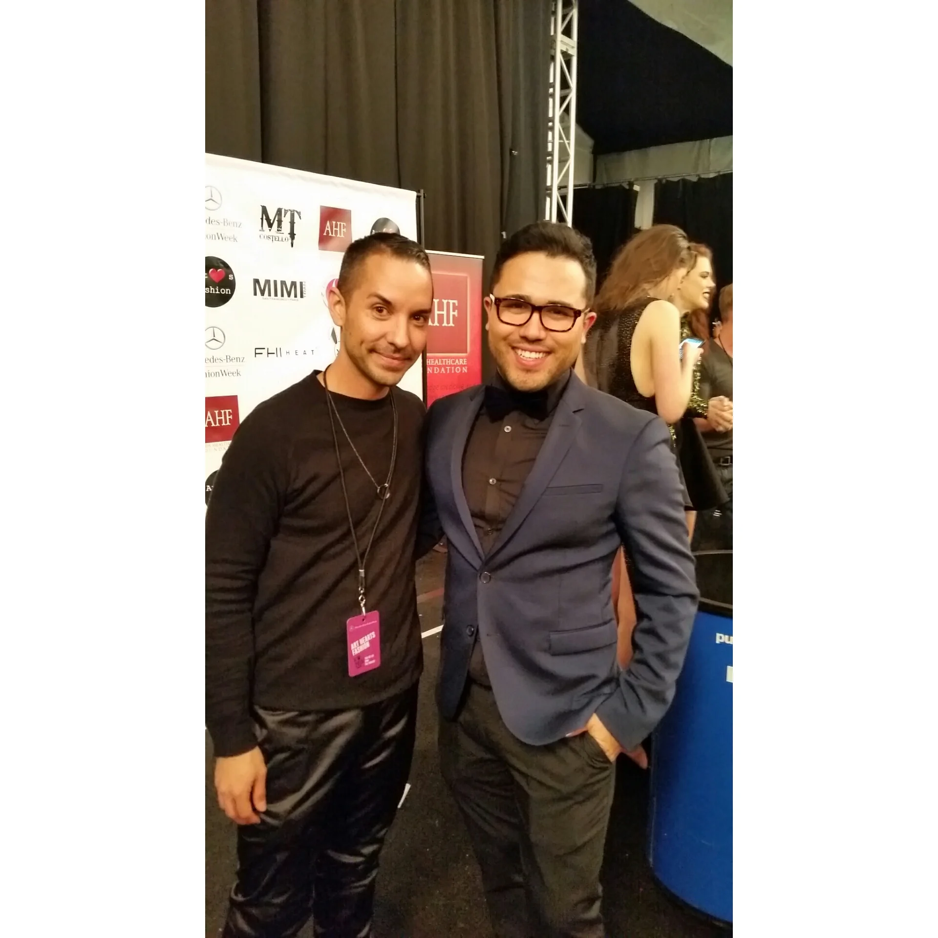 Backstage at Mercedes Benz Fashion Week with Walter Mendez
