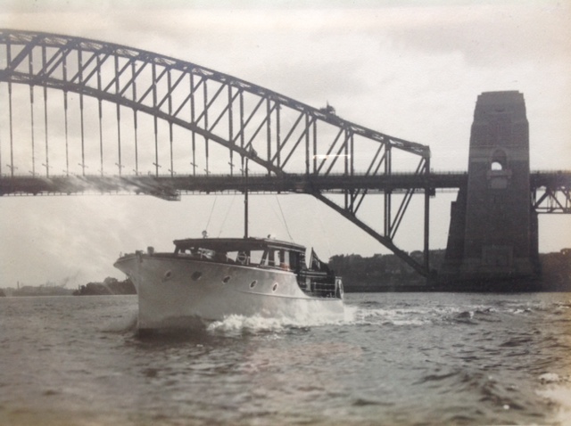 Pollyanna II 42' Bridge Deck Cruiser built for Mr. R. Strelitz and completed in April 1934. Job number 114.