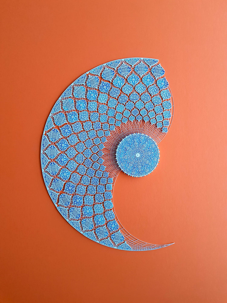 Julia Ibbini - Study No.1 for the Sublime Line - 85x100cm- Lasercut papers over Acrylic on Mylar - AED14,000.jpg