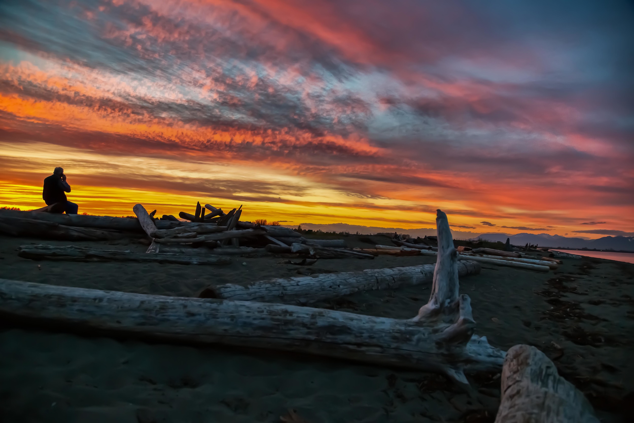 Sunset at Boundary Bay, BC, Canada