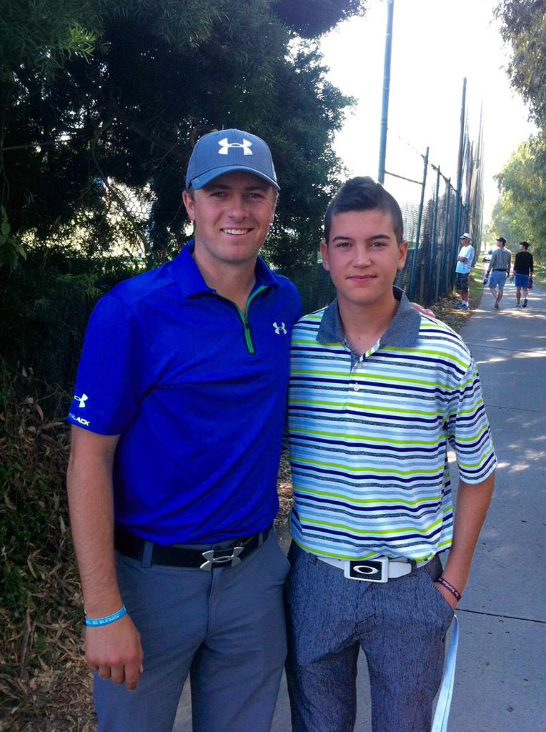 Briggs Berry with Masters champion Jordan Spieth, from @BenRogers twitter account