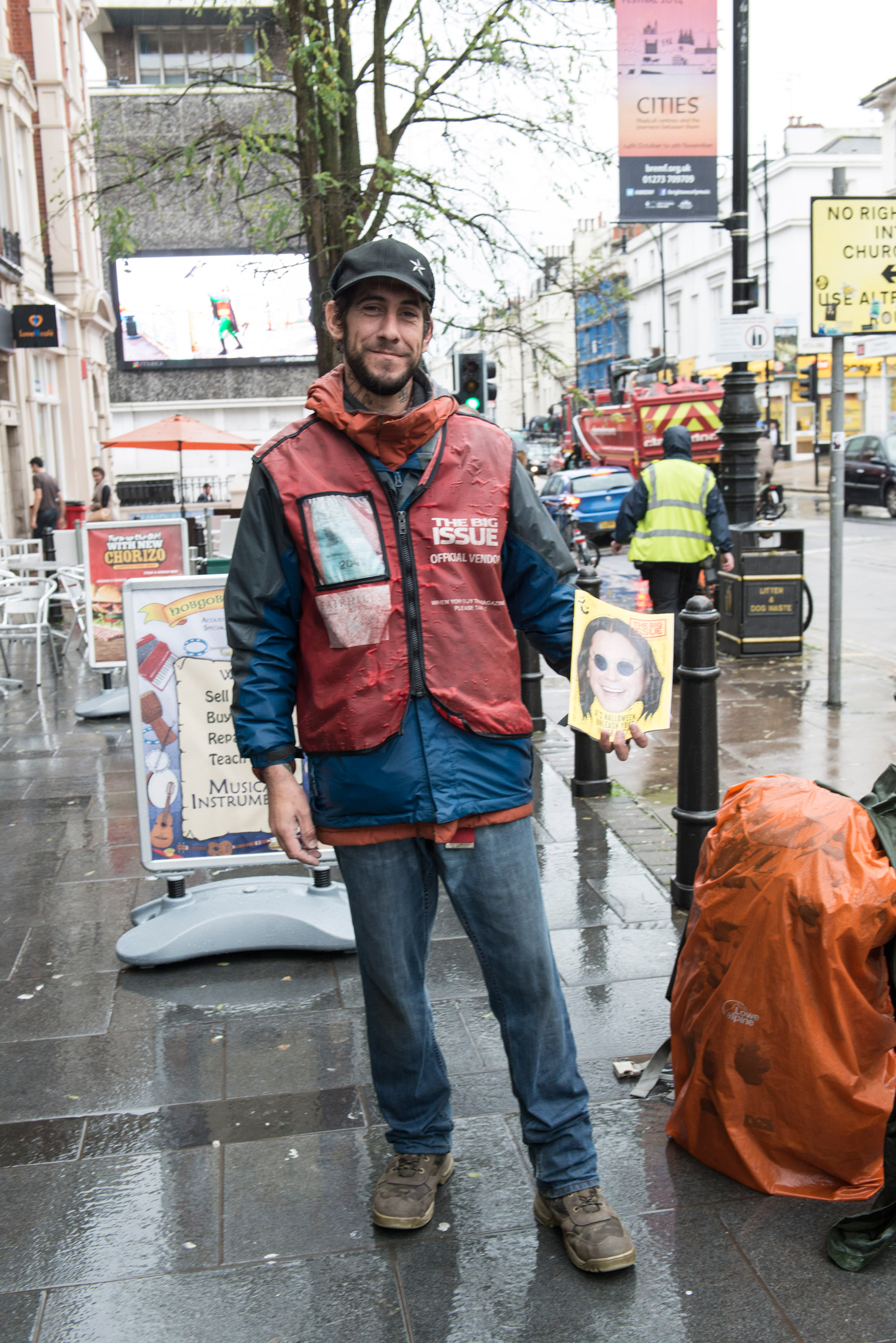 Big Issue Seller Magazine Portrait